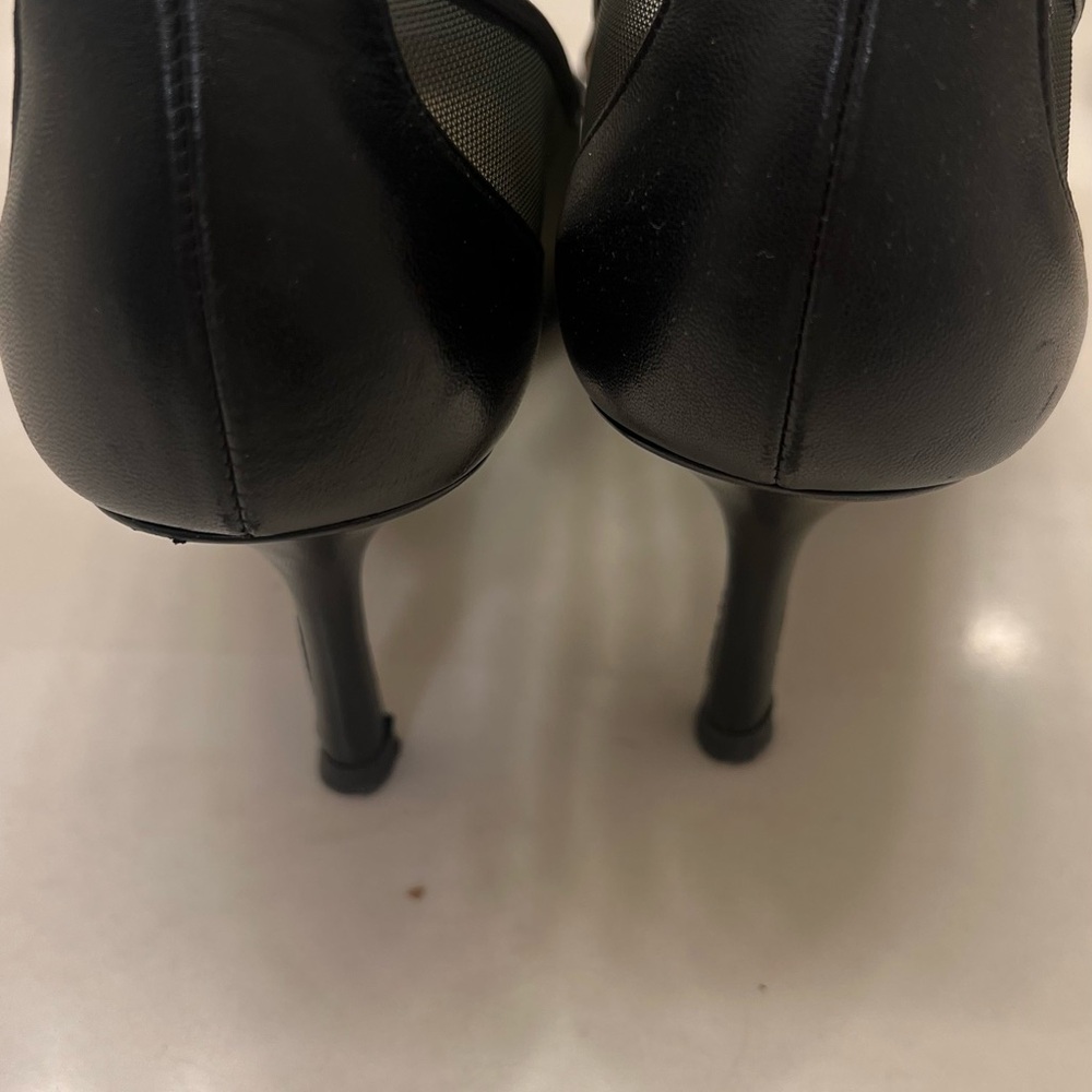 CHANEL Black Mesh Heels with Pointed Toe - Picture 6 of 6